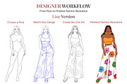 Plus Size Female Fashion Croquis, a Person Illustration by Shorena Fashion Draws (Thumbnail 11 of 13)