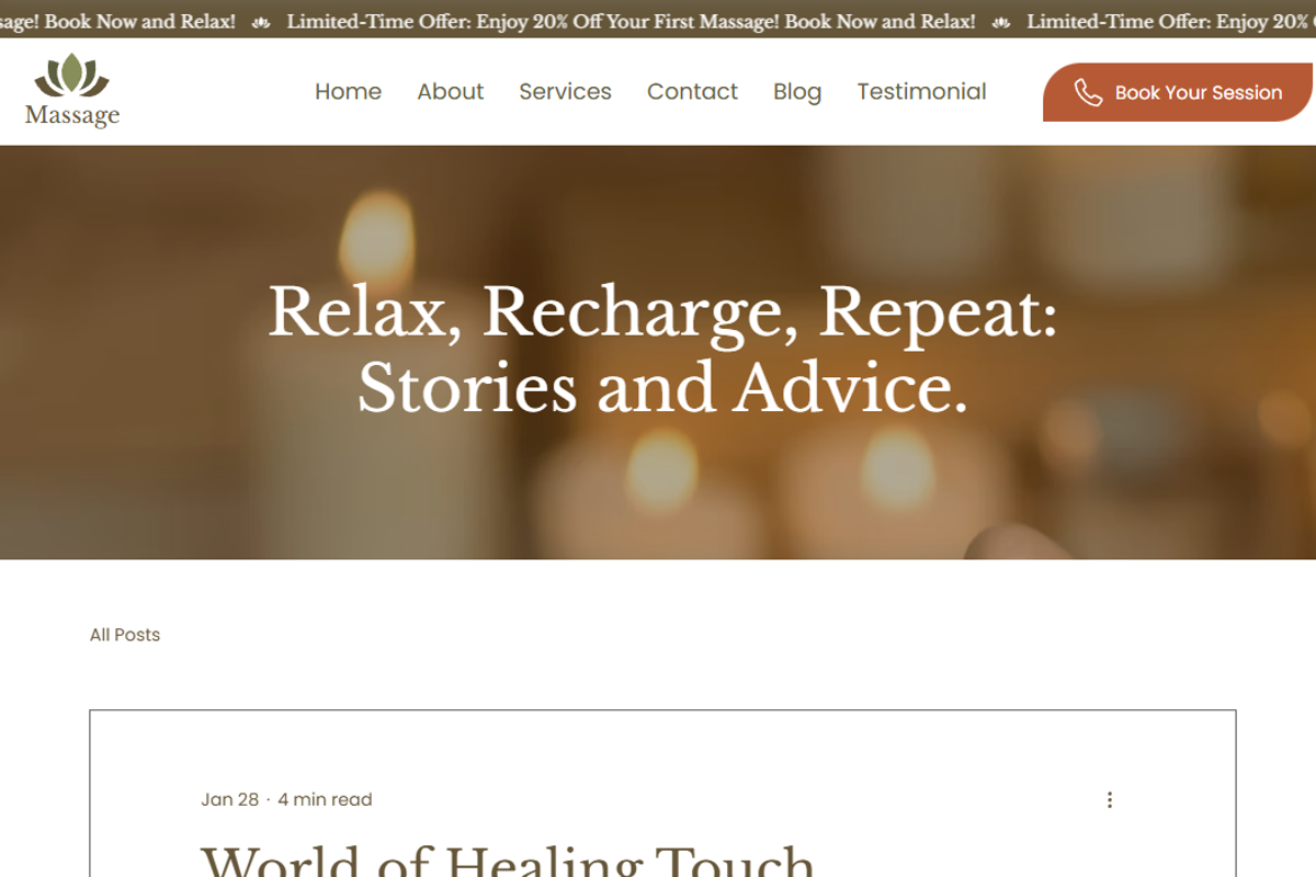 Spa - Wix Studio Website preview 8