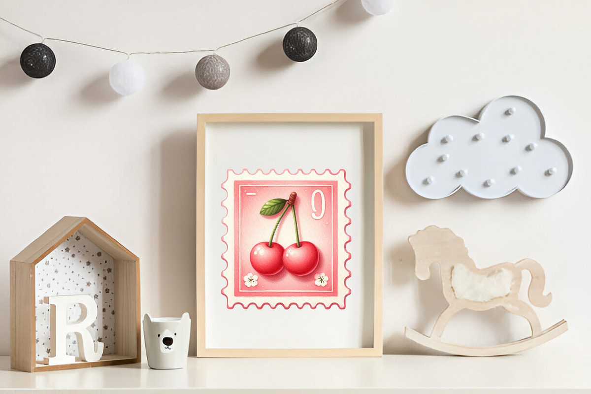 Coquette Summer Postage Stamp, an Illustration by CreationArt (Photo 6 of 9)