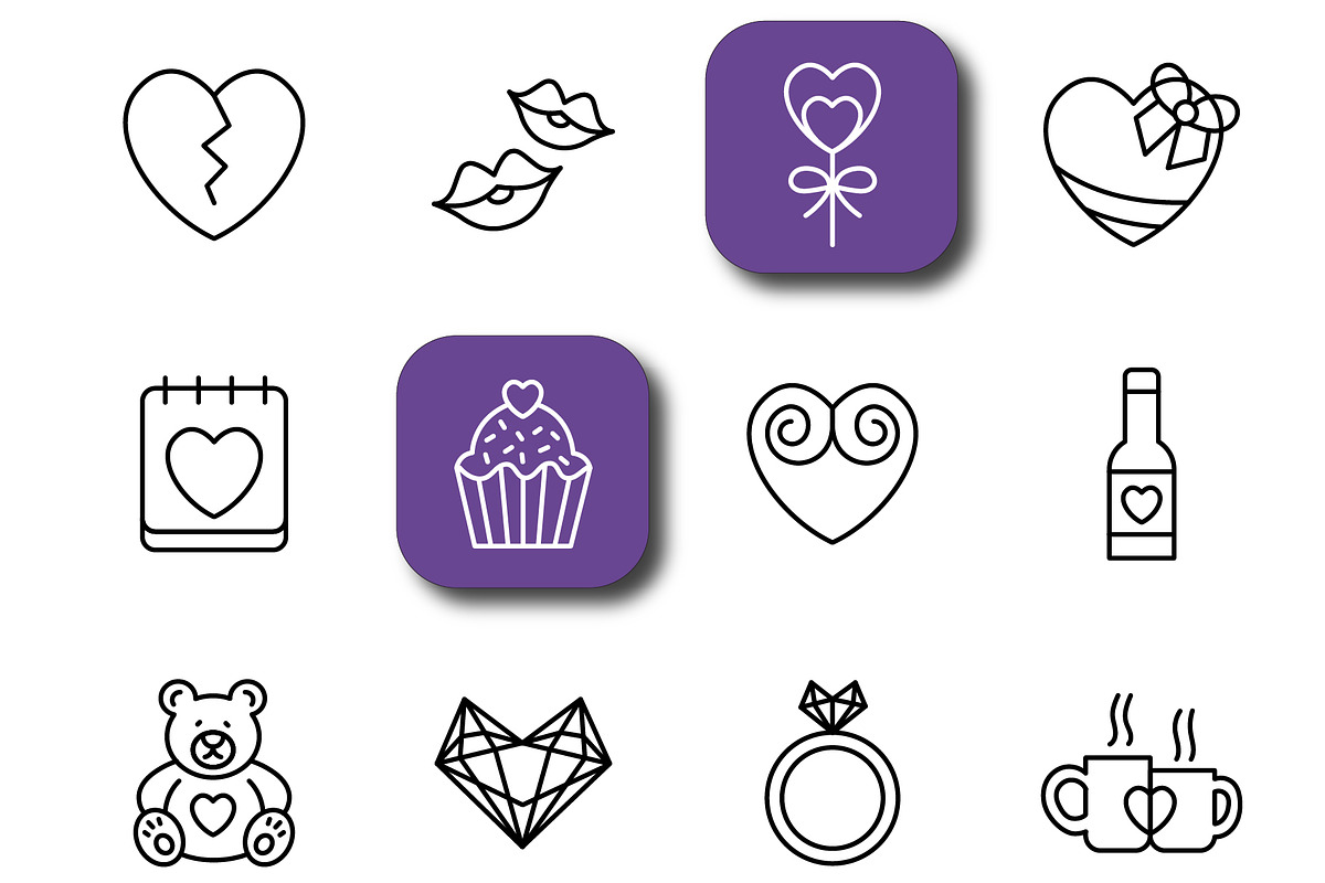 30 Love & Romance Outline Icons, an Outline Icon by Adl Studio (Photo 3 of 4)