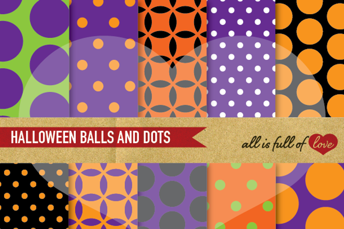 Halloween Scrapbooking Dotted Paper