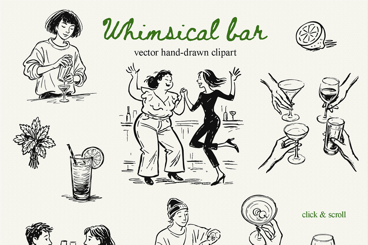 Whimsical bar clipart, an Object Illustration by divanovskaya_nv (Photo 10 of 13)