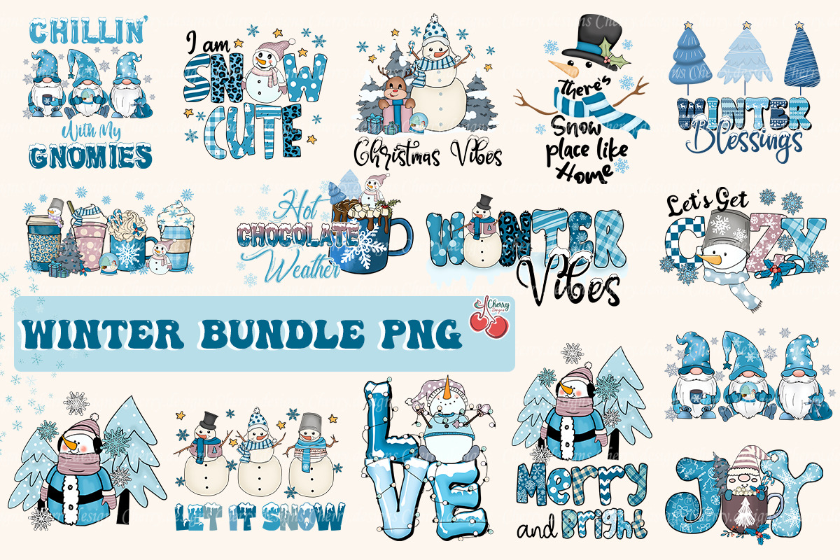 Winter Bundle Sublimation 15 PNG