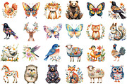 Summer Folk Animals & Birds Butterfl, an Illustration by Sublimation Artist (Thumbnail 2 of 6)