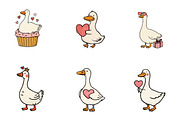 Goose valentine clipart, an Illustration by CreationArt (Thumbnail 5 of 6)