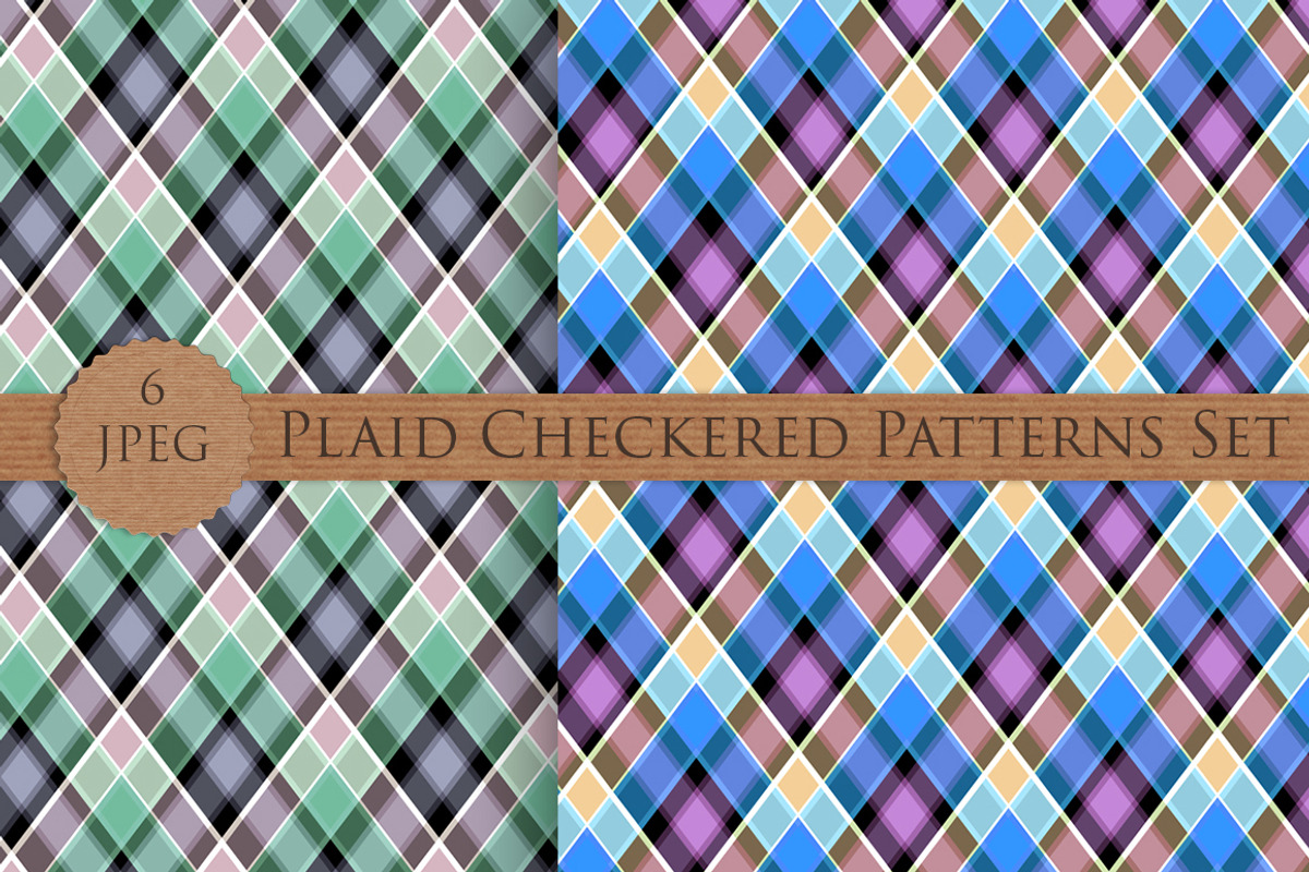 SALE! Plaid Checkered Patterns Set, a Pattern Graphic by Futurel (Photo 4 of 4)