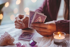 Mystical tarot card reading by, a Technology Photo by LaVika