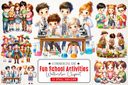 Fun School Activities Clipart, an Illustration by RobertsArt (Thumbnail 1 of 3)