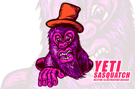 Yeti Sasquatch illustration