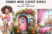 Summer Mood Clipart Bundle, an Illustration by CreationArt (Thumbnail 1 of 7)