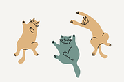 LAZY CATS (10 cats + patterns), an Animal Illustration by Bonfloret Studio (Thumbnail 2 of 10)