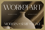 Workofart - Elegant Serif Font, a Serif Font by RockboyStd (Thumbnail 1 of 12)