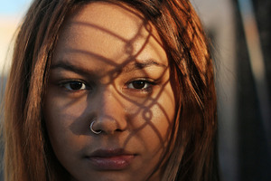 Young girl in shadows