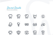 Dental Doodle Outline, an Outline Icon by BomSymbols (Thumbnail 4 of 4)