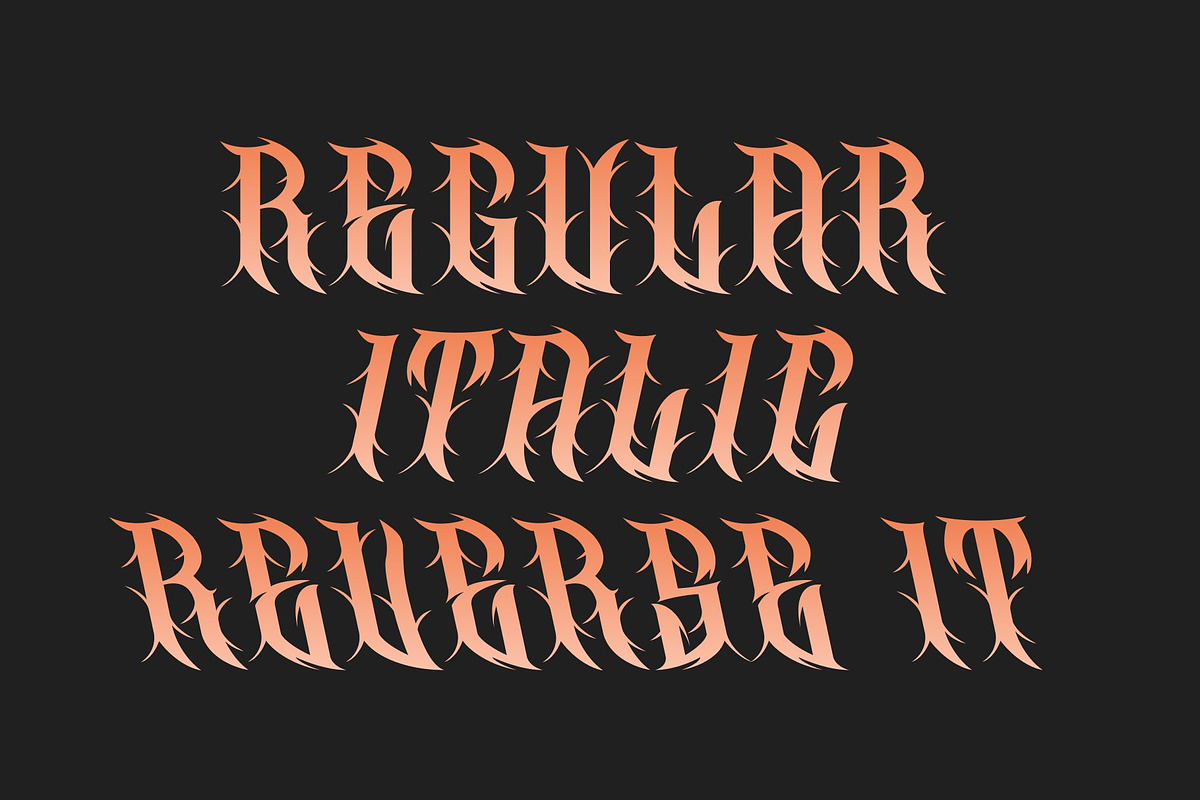 CS Wraith – Black Metal Font, a Blackletter Font by Craft Supply Co. (Photo 3 of 8)
