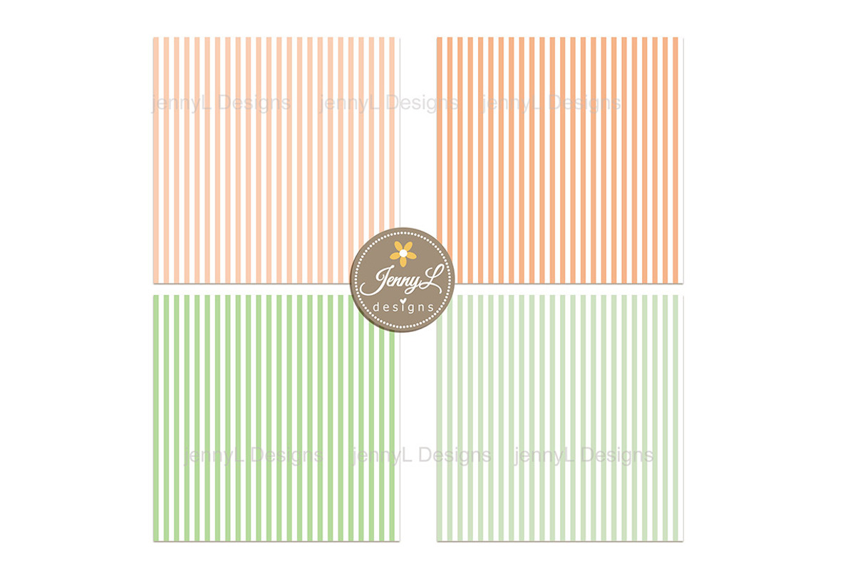 Pastel Stripes Digital Papers, a Pattern Graphic by JennyL Designs (Photo 3 of 6)