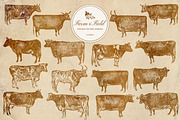 Vintage Farm Animal Vector Graphics, an Object Graphic by Eclectic Anthology (Thumbnail 2 of 9)