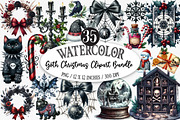 Goth Christmas Bundle, an Illustration by Designking (Thumbnail 1 of 5)