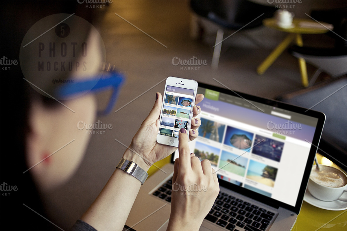 5 iPhone photo mockups, an iPhone Mockup by show it better (Photo 3 of 5)