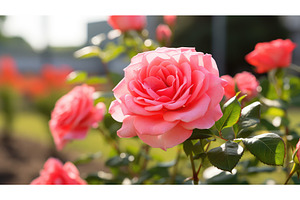 red rose flower background ai, a Nature Photo by pikepicture
