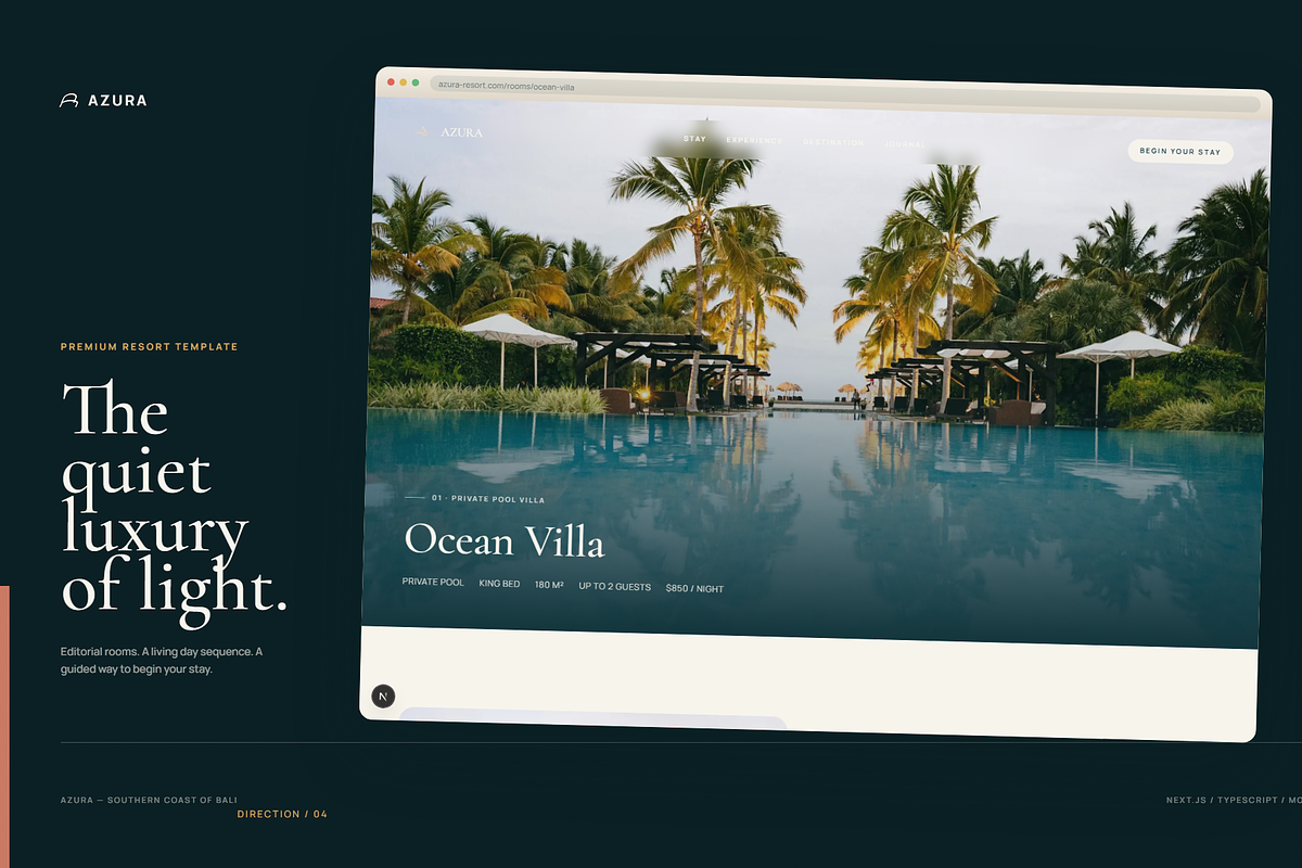 AZURA — Cinematic Resort, a Landing Page Template by AndriyFM (Photo 4 of 5)