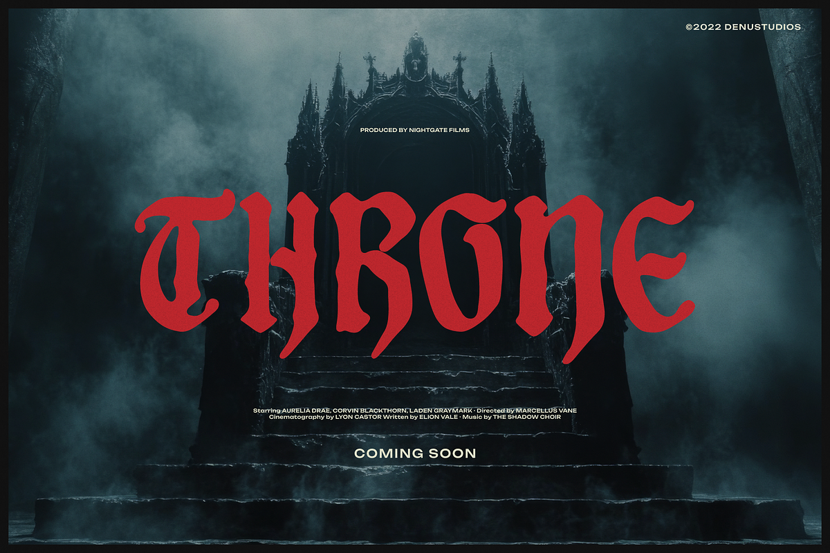 Xirstark | Blackletter Typeface, a Blackletter Font by Denustudios (Photo 2 of 12)