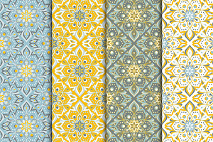 Seamless Patterns In Ethnic Style.