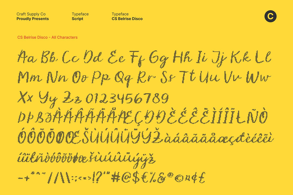 CS Belrise Disco, a Script Font by Craft Supply Co. (Photo 8 of 8)