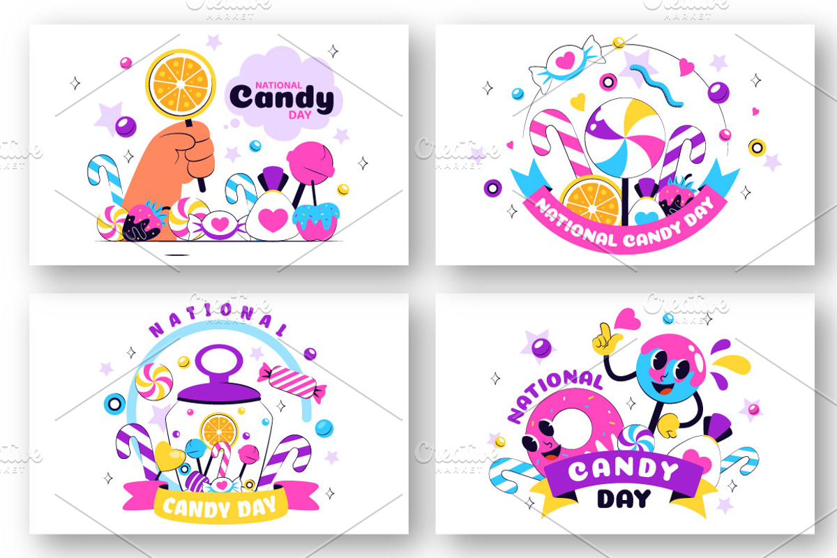 10 National Candy Day Illustration, a Food Illustration by denayunebgt (Photo 3 of 4)