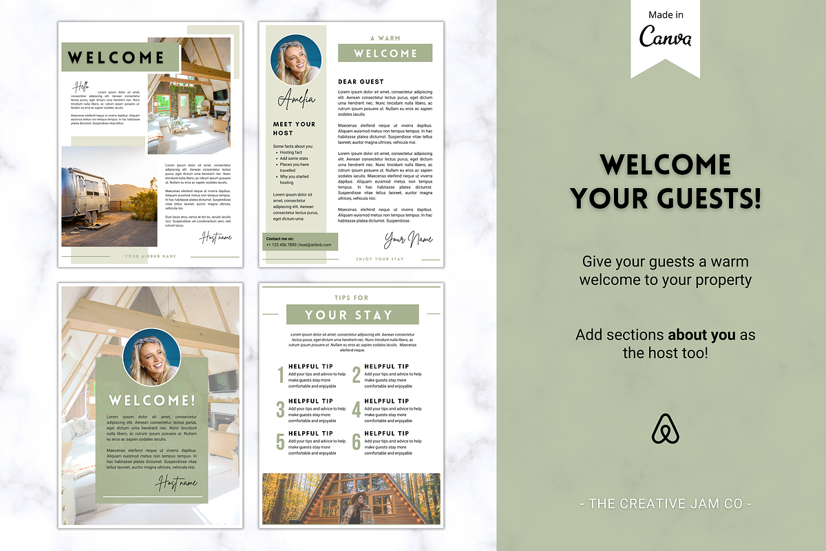 Airbnb Welcome Book Template, a Poster Template by Templatables (Photo 6 of 12)