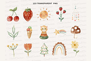 Boho Baby watercolor Clipart PNG, an Animal Illustration by Coral Beauty (Thumbnail 4 of 9)