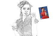 Vintage Beauties Sketch Ps Action, an Action Add-On by Studio Retouch (Thumbnail 3 of 9)