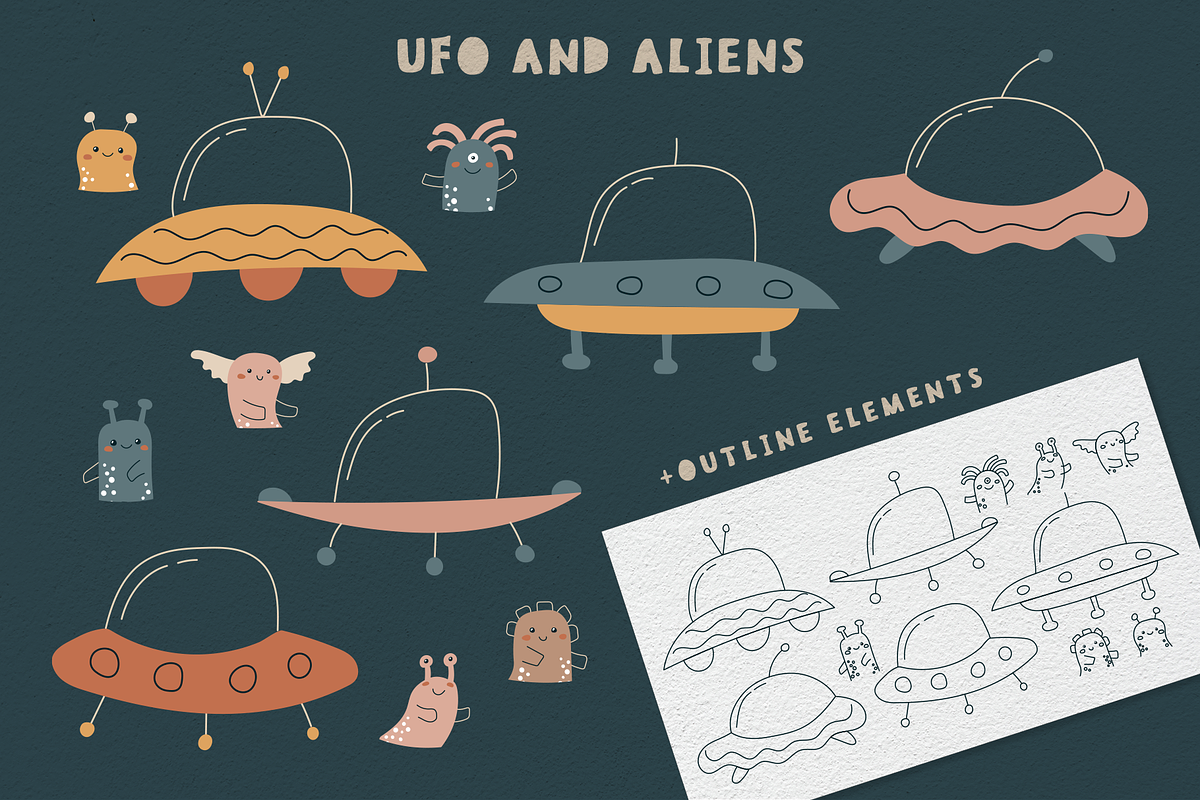 Space adventure. Clipart for kids, an Animal Illustration by RinaKustova (Photo 6 of 19)