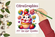 Watercolor Valentine's Treat Clipart, an Illustration by CitraGraphics (Thumbnail 3 of 6)