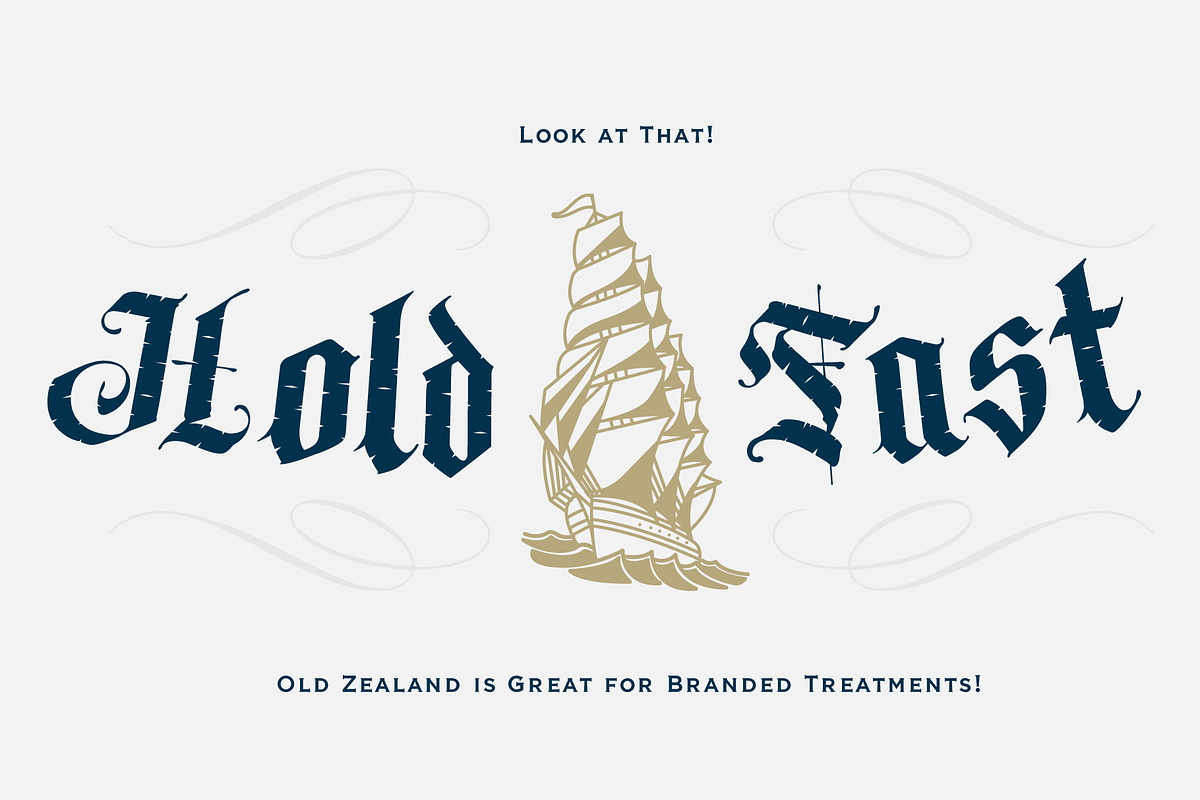 Old Zealand, a Blackletter Font by Loudoun Design Co. (Photo 8 of 9)
