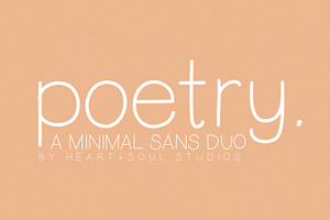 Poetry Modern Minimal Sans Duo