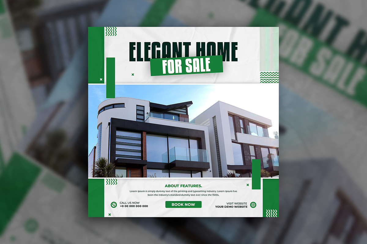 Real estate home sale post template, a Social Media Template by Tanmoy Topu (Photo 5 of 11)