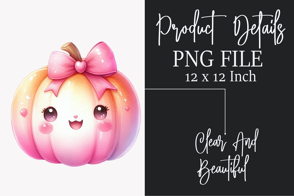 Watercolor Pink Halloween Clipart, a Seasonal Illustration by Rose Art (Photo 6 of 6)