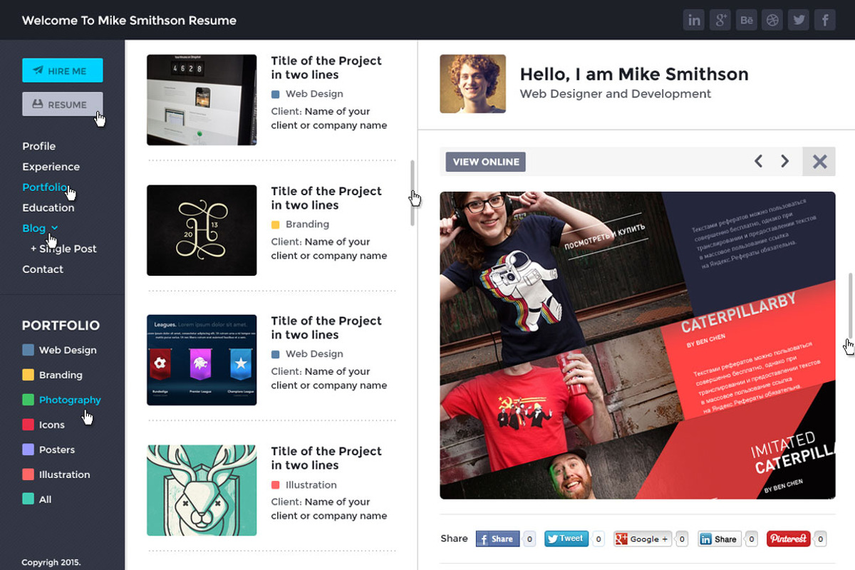 Tiny - Online Professional Resume PS, a Websites & App Template by MustacheThemes (Photo 5 of 5)