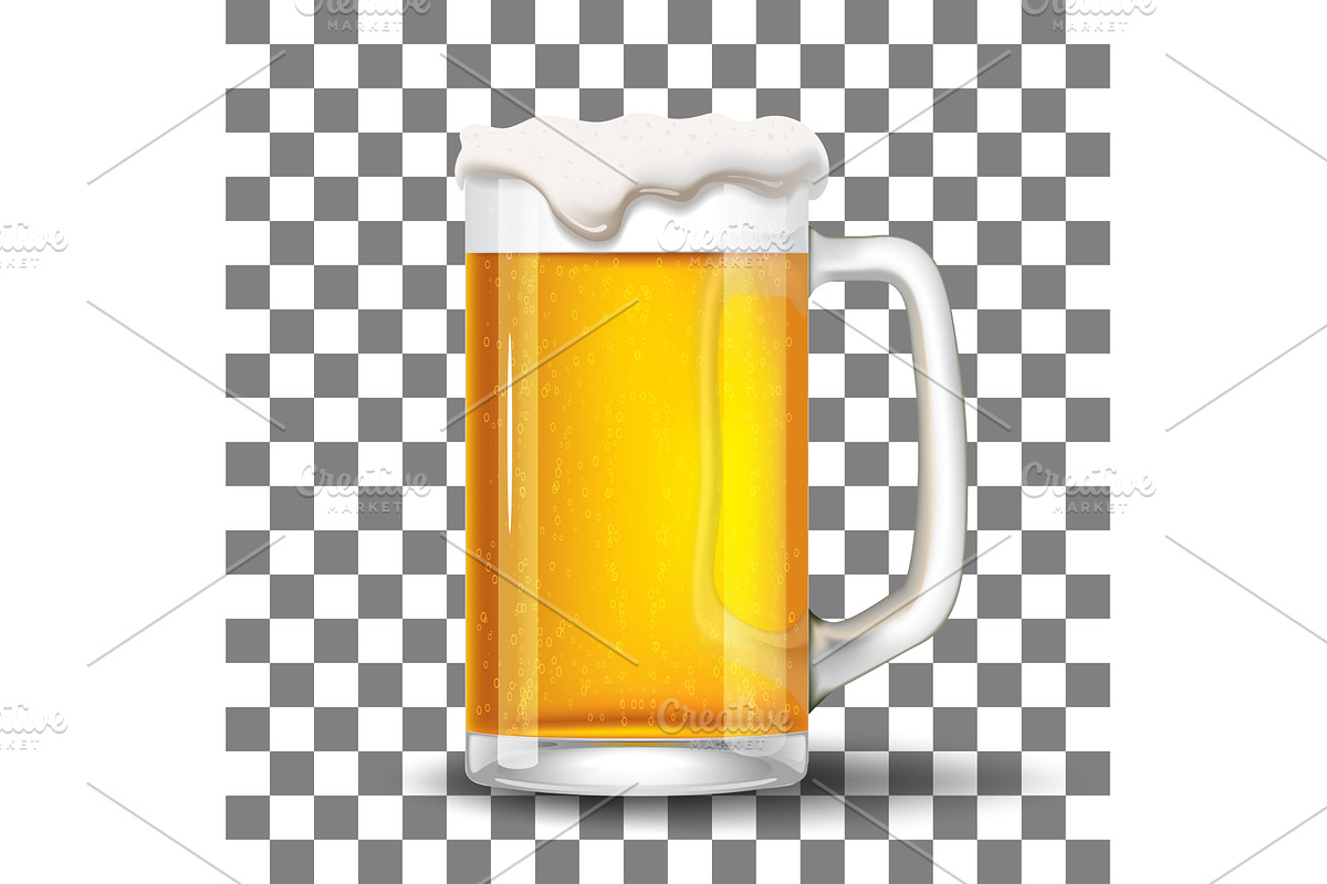 Glass with splashing beer template, a Food Illustration by piter.goskov