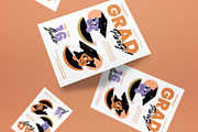 Orange Graduation Party Invitation, a Card Template by graphicook (Thumbnail 2 of 3)