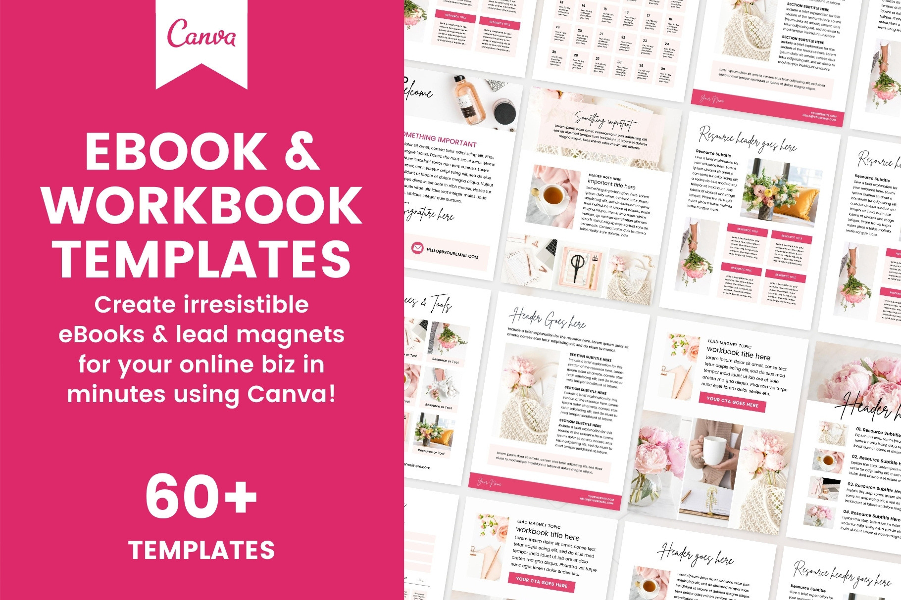60+ eBook & Workbook Canva Templates, a Magazine Template by Fallon Gerst