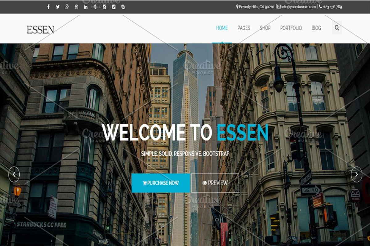 ESSEN - Responsive Website Template, a Bootstrap Template by Reviant Web Experts (Photo 1 of 4)