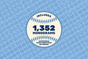 Champion Monograms Font: Baseball 2