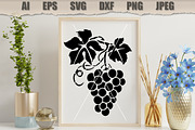 Stencil Grape Cluster, a Decorative Illustration by MARYCRAFTIRIA (Thumbnail 3 of 3)