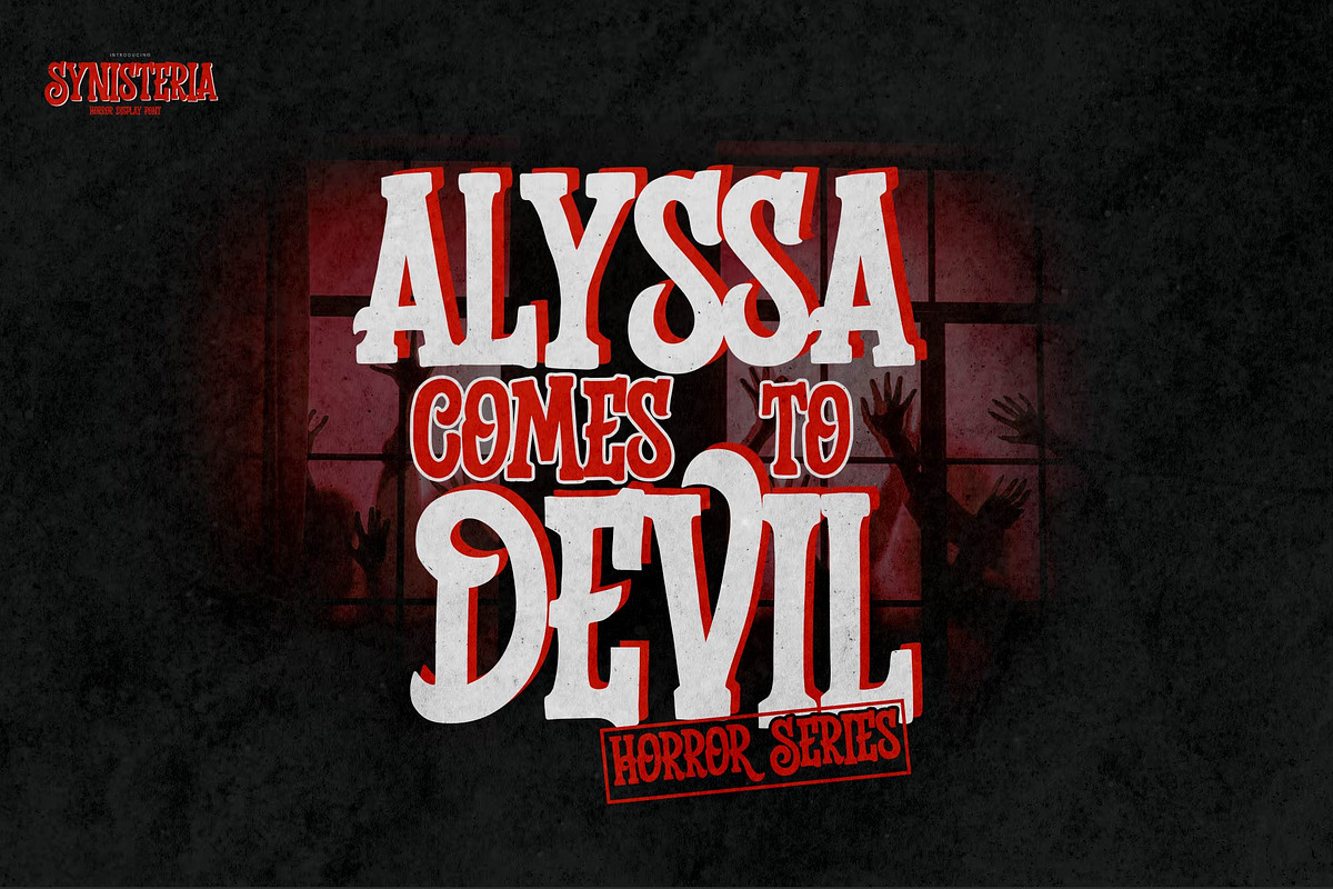 Synisteria - Horror Display Font, a Serif Font by Gassstype (Photo 4 of 8)