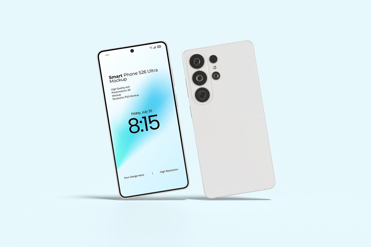 Samsung S26 Ultra Mockup Set 4, an Android Mockup by DSNA Mockup (Photo 5 of 9)
