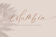 columbia, a Script Font by Teweka (Thumbnail 1 of 12)