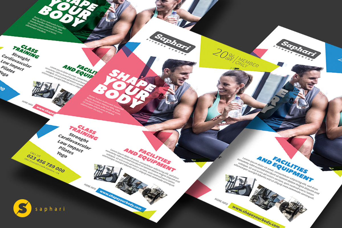 Fitness Flyer Template, a Flyer Template by Saphari (Photo 1 of 4)