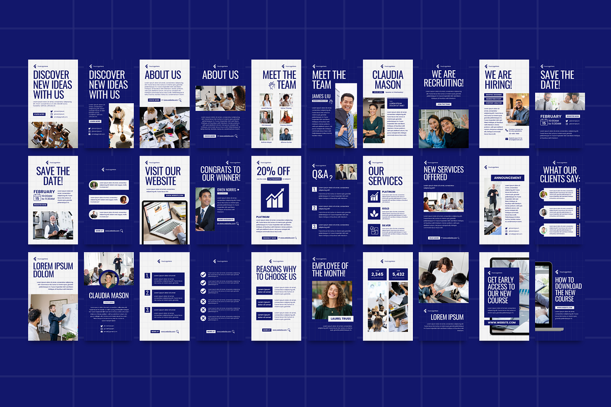 Social Media Kit | IG, FB, LinkedIn, a Social Media Template by Studio B | Canva Template (Photo 4 of 13)